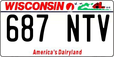 WI license plate 687NTV