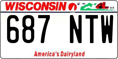 WI license plate 687NTW