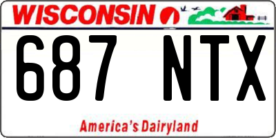 WI license plate 687NTX