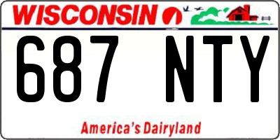 WI license plate 687NTY