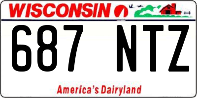 WI license plate 687NTZ
