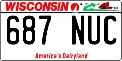 WI license plate 687NUC