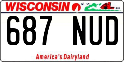 WI license plate 687NUD