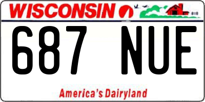 WI license plate 687NUE
