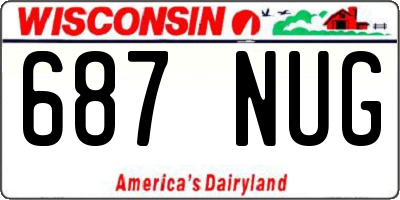 WI license plate 687NUG