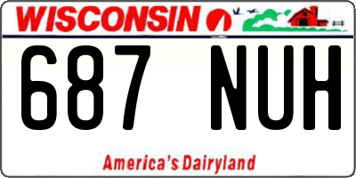 WI license plate 687NUH