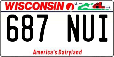 WI license plate 687NUI