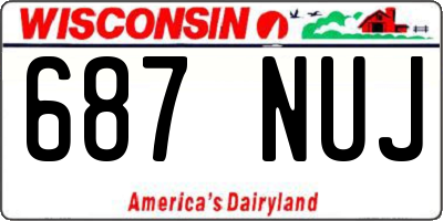 WI license plate 687NUJ