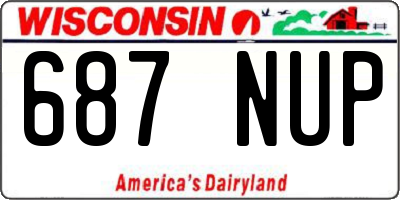WI license plate 687NUP