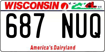 WI license plate 687NUQ