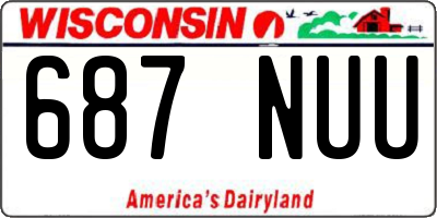 WI license plate 687NUU