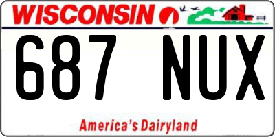 WI license plate 687NUX