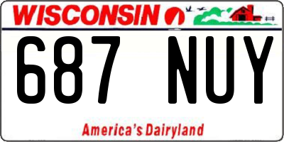 WI license plate 687NUY