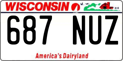 WI license plate 687NUZ