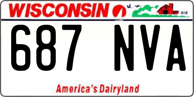 WI license plate 687NVA