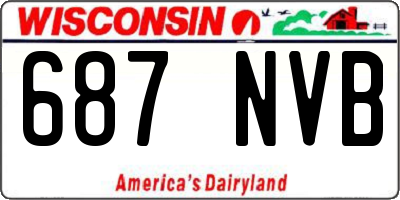 WI license plate 687NVB