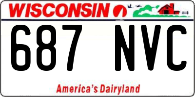WI license plate 687NVC
