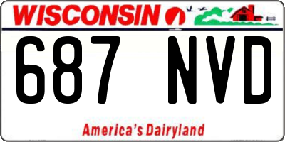 WI license plate 687NVD