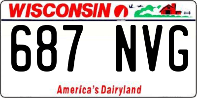 WI license plate 687NVG