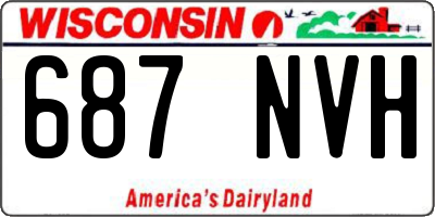 WI license plate 687NVH