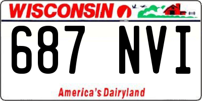 WI license plate 687NVI
