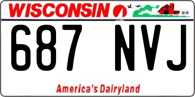 WI license plate 687NVJ