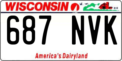 WI license plate 687NVK
