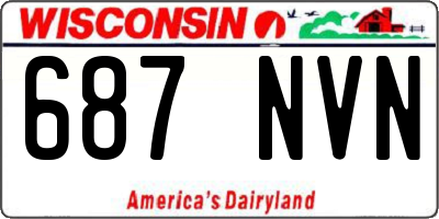 WI license plate 687NVN