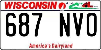 WI license plate 687NVO