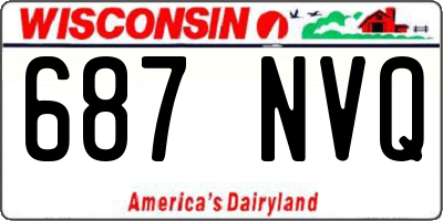 WI license plate 687NVQ