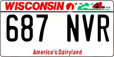 WI license plate 687NVR
