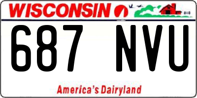 WI license plate 687NVU