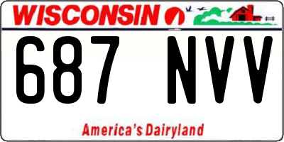 WI license plate 687NVV