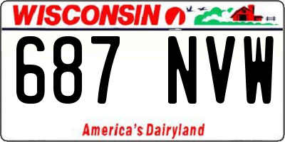WI license plate 687NVW