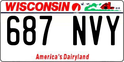 WI license plate 687NVY