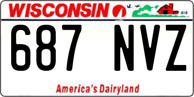 WI license plate 687NVZ