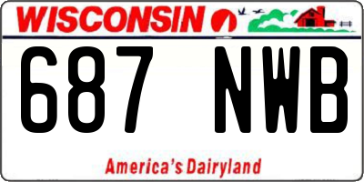 WI license plate 687NWB