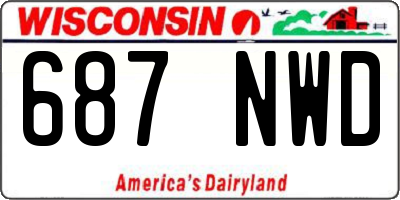 WI license plate 687NWD