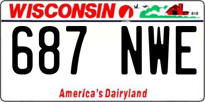 WI license plate 687NWE