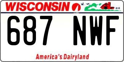 WI license plate 687NWF