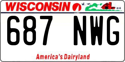 WI license plate 687NWG