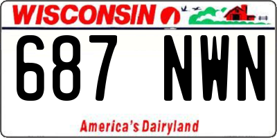 WI license plate 687NWN