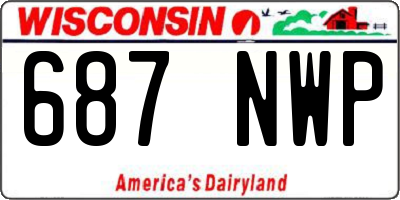 WI license plate 687NWP