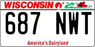 WI license plate 687NWT