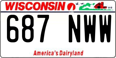WI license plate 687NWW