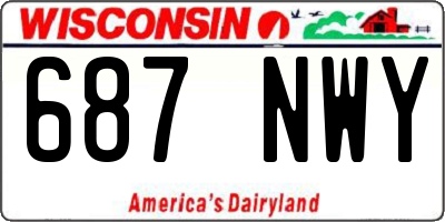 WI license plate 687NWY