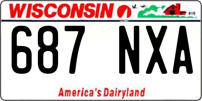 WI license plate 687NXA