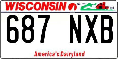 WI license plate 687NXB