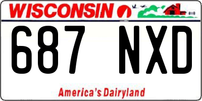 WI license plate 687NXD
