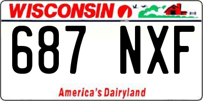 WI license plate 687NXF